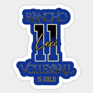 Lexi #11 Rancho VB (15 Gold) - Blue Sticker